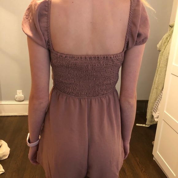 Princess Polly tie front Playsuit Mauve - Picture 2 of 5
